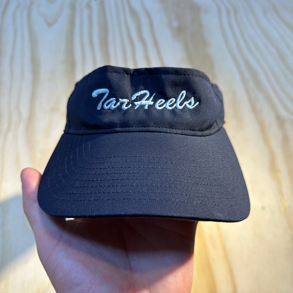 Richardson 160 Tar Heels Performance Visor Black Adjustable Sport Hat